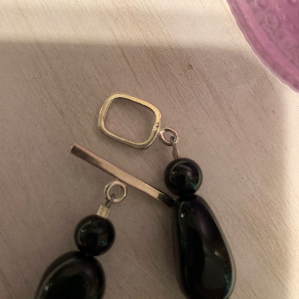 Sterling Silver & Onyx Bracelet - Picture 9 of 9
